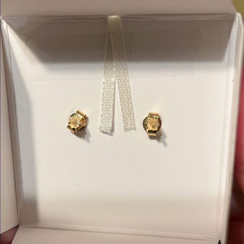NIB Shivam Peridot 14K Gold Plated Sterling Silver Earrings Emerald Cut - Picture 6 of 10